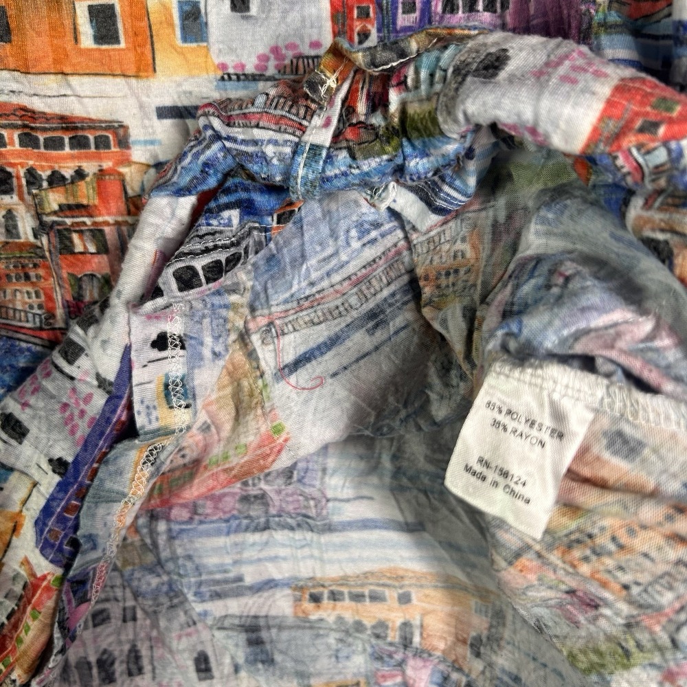 Shana Tunic Top Art To Wear‎ Size Large Artsy Colorful Venice - Picture 4 of 8